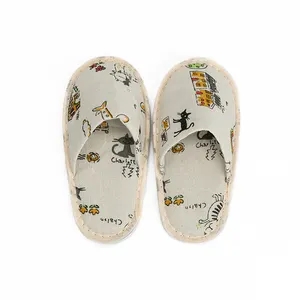 100% New style good-looking low price soft hotel amenities slippers customized one time hotel slipper for guest room