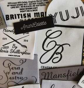 Etiquetas tejidas con logotipo personalizado, <span class=keywords><strong>cinta</strong></span> de algodón Jacquard, dobladillo, <span class=keywords><strong>para</strong></span> <span class=keywords><strong>ropa</strong></span> - Product Image 5