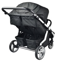 Poussette jumeaux de luxe 3 en 1 avec cadre en aluminium, chariot pliable à Double siège 3 en 1