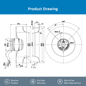 Ventilador Centrífugo de Refrigeración ebmpapst R2E280-AE52-17 230V CA 225W 280mm 1.0A, Unidad de Potencia Eléctrica AB Vacon Inverter, Alto Flujo de Aire - Product Image 4