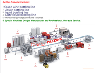 Machine automatique électrique de remplissage, lavage et bouchage de bouteilles de vodka et de vin en verre haute précision