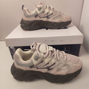 Chaussures de sport Old Dad pour hommes et femmes, modèle couple, à enfiler, bout carré, en cuir véritable, respirantes, antidérapantes, pour le fitness et les loisirs - Product Image 1