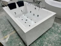 Baignoire moderne de luxe autoportante pour spa et massage, vente chaude 2026, pour salle de bain, baignoire à remous multifonctionnelle en acrylique