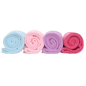 Serviette de séchage de cheveux en microfibre, bonnet à séchage rapide, couleur unie, pour usage domestique, rose, bleu, rose rouge, violet - Product Image 4