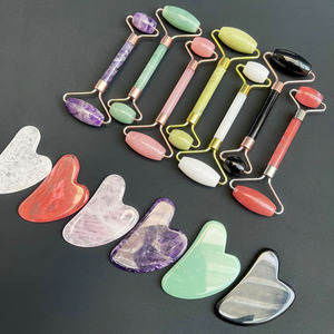 Roller Pijat Wajah Batu Kristal Grosir, Roller Jade, Set Pijat Wajah Gua Sha - Product Image 2