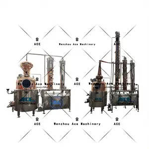 Full Copper Distillery Machine Malt Whiskey Alembic Pot Distiller Home Made Distilling Still