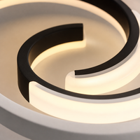 Plafonnier LED en acrylique ultra-fin, design carré, haute luminosité, fonctionnalités intelligentes pour la maison, style moderne simple, IP33, télécommande