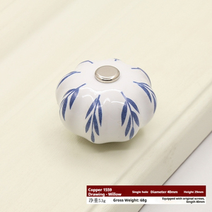 Tiradores <span class=keywords><strong>de</strong></span> Cerámica para Muebles, Pintados a Mano, <span class=keywords><strong>de</strong></span> Porcelana, con un Solo Orificio, para Gabinetes <span class=keywords><strong>de</strong></span> Cocina, Cómodas y Decoración del Hogar - Product Image 5