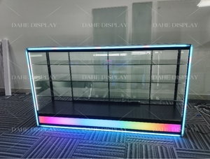 Cửa hàng thuốc lá hiển thị trường hợp đầy màu sắc cơ sở kính hiển thị hiển thị đầy đủ tầm nhìn tường hiển thị tủ khói cửa hàng trưng bày với ánh sáng - Product Image 4