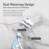 Toilette intelligente commerciale sur pied avec réservoir d'eau intégré et fonction bidet pour projets