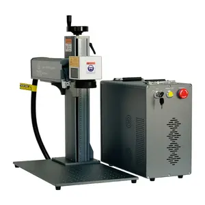 100W incisore Laser in fibra di tipo Split macchina per la marcatura per piccole imprese gioielli e armi da fuoco industria incisione