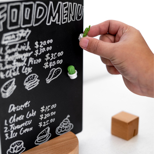 Pizarra pequeña, tablero de exhibición de publicidad escrito a mano vertical, estante, lista de precios de escritorio, cafetería, puesto de catering, señalización - Product Image 3