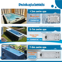 Piscina de Hidromasaje OEM de 6M, 8M, 10M, 12M con Control Táctil, Jacuzzi Acrílico para Exteriores, Jardín o Villa
