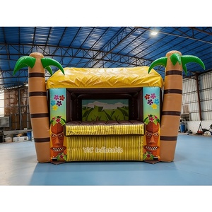 Bar gonflable portable professionnel Tiki avec palmiers pour événements extérieurs, fête, PVC durable, service OEM - Product Image 2