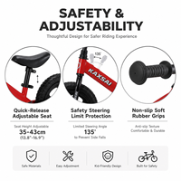 Trottinette d'équilibre durable pour enfants, cadre en acier carbone de 12 pouces, vélo d'apprentissage sans pédales pour tout-petits de 2 à 6 ans