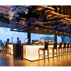 Mostrador de Bar Personalizado de Mármol Translúcido de Ágata Ónix con Retroiluminación LED, Resistente a los Arañazos, Moderno, para Hoteles, Centros Comerciales, Gimnasios - Product Image 5