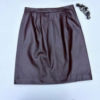 Nouvelle jupe courte en cuir de mouton marron foncé chic, fendue sur le devant, symétrique, pour femme, décontractée, confortable, style urbain