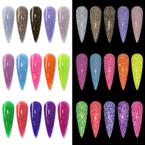 Hochwertige Builder <span class=keywords><strong>UV</strong></span> <span class=keywords><strong>Gel</strong></span> Custom Logo Gläser 30g 1kg Flash Reflective Glitter HEMA FREE Nagel verlängerung Builder Hartgel für Nagel - Product Image 5