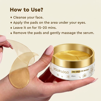 Masque pour les yeux à base de plantes, marque privée, collagène, acide hyaluronique, anti-âge, cernes, poches sous les yeux, patchs hydrogel coréens pour les yeux, visage et nez