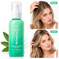 Brume solaire pour cuir chevelu SPF 30, protection UV, parfum sauge, soin solaire léger, produits de soin capillaire OEM ODM, étiquette privée