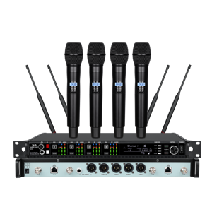 Sistema de Micrófono Inalámbrico UHF Profesional EIF AD4Q de Alta Calidad con 4 Canales - Product Image 1