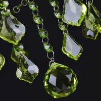 Lustre moderne à LED vert pour chambre à coucher et cuisine, luminaires en verre de couleur verte, Lustre De Cristal Teto