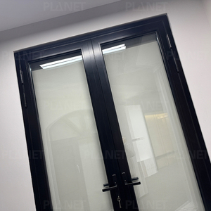 Portes d'entrée en aluminium sur mesure avec isolation thermique, portes françaises à battants en verre, fabrication sur mesure - Product Image 4