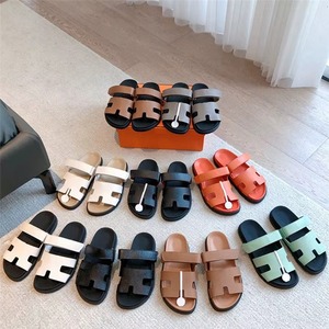 Sandales plates en cuir imperméables pour hommes, à large bride, confortables, pour la plage, décontractées, été comme hiver - Product Image 3