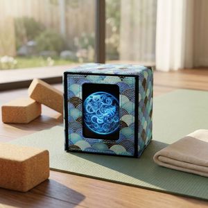 Boîte de rangement pour jeux de cartes TCG, boîte de rangement magnétique sécurisée avec affichage du commandant, capacité de 100+ cartes sous étui, Star Mage, cuir PU - Product Image 3