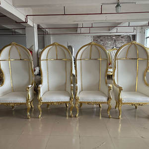 <span class=keywords><strong>Sedie</strong></span> Reali di Lusso per Matrimoni, Trono Nuziale con Schienale Alto e Braccioli, <span class=keywords><strong>Sedie</strong></span> e Divani Trono Oro e Bianco - Product Image 2