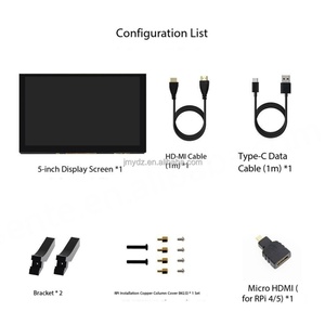 จอแสดงผล HDMI ขนาด 5 นิ้วสำหรับ Raspberry Pi รุ่น D ความละเอียด 1024x600 พร้อมหน้าจอสัมผัสแบบ Capacitive รองรับ Raspberry Pi 5/4B HD IPS - Product Image 5