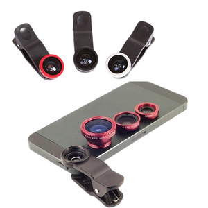 3 Trong 1 Phổ <span class=keywords><strong>Clip</strong></span> Trên Cá Mắt Macro Góc Rộng Điện Thoại Di Động Ống Kính Máy Ảnh Kit Đối Với iPhone Samsung HTC LG - Product Image 1