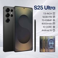 Smartphone 25 Pro Max Double Emplacement pour Carte SIM Écran Incurvé 6,53 Pouces 16+1 To Téléphone 5G Global Écran Complet