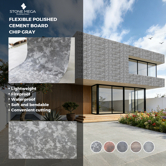 Lightweight Flexible Stone Veneer mcm Flexible CementTiles for Decoration Cement Boards Wall Panel Exterior Wall