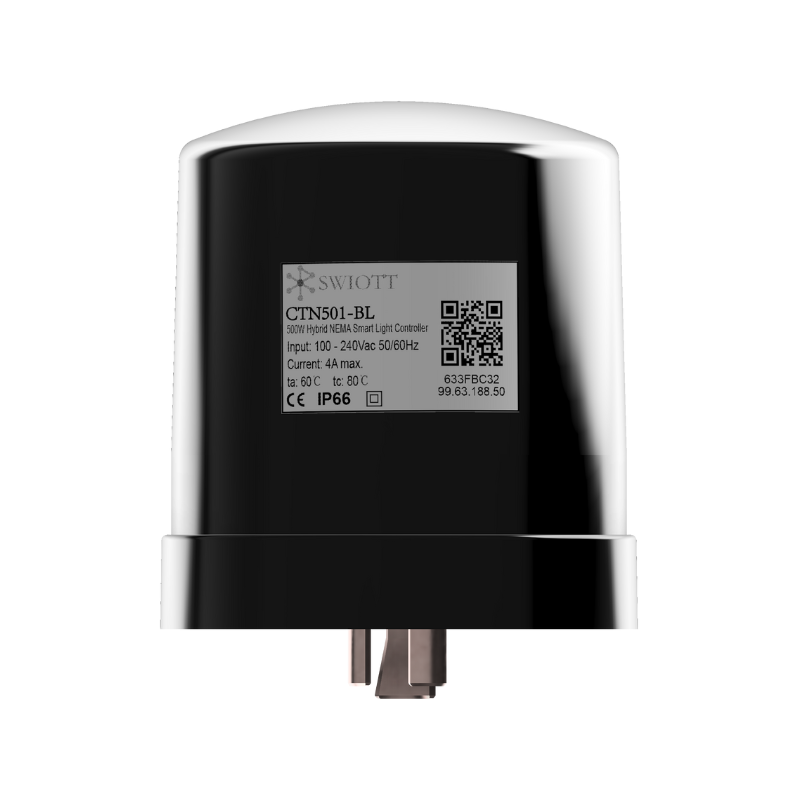 CTN501FL IP66 PLC LoRaMesh Hybrid Smart Street Light NEMA Controller Tilt Leakage Monitor Photocell Optical Dimming GPS GNSS