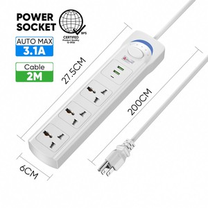 Mitsushi điện mở rộng cửa hàng sạc điện dải 3 ổ cắm 3 Cổng <span class=keywords><strong>USB</strong></span> - Product Image 1