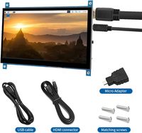 7-Zoll-Display-Monitor, 1024 x 600 IPS-Bildschirm, kapazitiver Touchscreen, 60 Hz Bildwiederholfrequenz, 14 ms Reaktionszeit – tragbarer HD-Monitor für