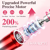Perceuse à ongles rechargeable 4000 mAh, lime à ongles électrique sans fil avec décorations en strass, machine à ongles portable pour ongles en acrylique et gel