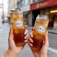 Vente en gros de canettes transparentes personnalisées avec logo, 330/500/650/700 ml, pour soda, boisson gazeuse, jus, bière, thé, champagne, à ouverture facile, jetables, en PET