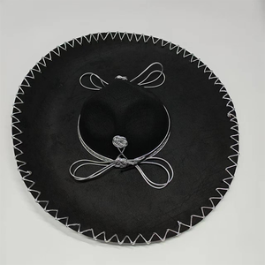 Grand chapeau mexicain personnalisé avec nœud papillon, chapeau mexicain sexy à bords argentés pour Halloween - Product Image 6