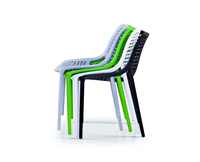Fauteuils d'extérieur en polypropylène jaunes ajourés empilables pour jardin et terrasse – Vente en gros
