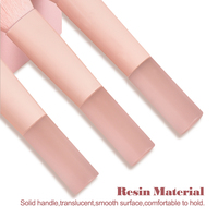 Nouvelle conception 2026 – Lot de 10 pinceaux de maquillage professionnels synthétiques roses, durables, format voyage, pour femmes, avec logo personnalisé, haute qualité