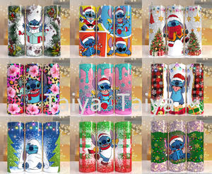 <span class=keywords><strong>Taza</strong></span> de café Karol G de alta calidad linda de Navidad <span class=keywords><strong>3D</strong></span> <span class=keywords><strong>Stitch</strong></span> para regalo <span class=keywords><strong>taza</strong></span> de café con vaso recto de acero inoxidable de doble pared de 20oz - Product Image 3