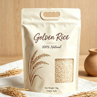 Sacs en plastique personnalisés de qualité alimentaire pour l'emballage du riz, sacs de 1 kg, 2 kg, 5 kg à 10 kg, avec fermeture éclair, sacs vides pour l'emballage du riz, sacs en PP pour le riz