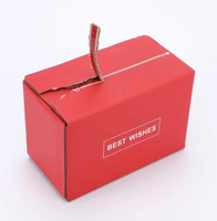 Bandes de fermeture éclair autocollantes pour boîtes d'expédition en carton ondulé, boîtes postales en papier avec pelliculage mat et gaufrage pour chaussettes en fourrure
