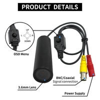 Sony CCD 700TVL Mini Bullet CVBS Caméra Analogique Portable Petite Caméra de Sécurité CCTV avec Bouton de Menu OSD