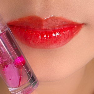 유기농 비건 드라이 플라워 립 오일 개인 라벨 프루티 색상 변화 보습 틴티드 글로스 밤 메이크업 보습 립 오일 - Product Image 2