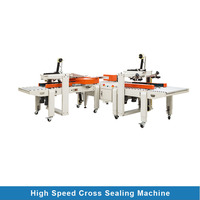 Machine à sceller les cartons de type croisé Poshysmart, dispositif de scellage croisé de qualité supérieure, machine d'emballage de cartons économique