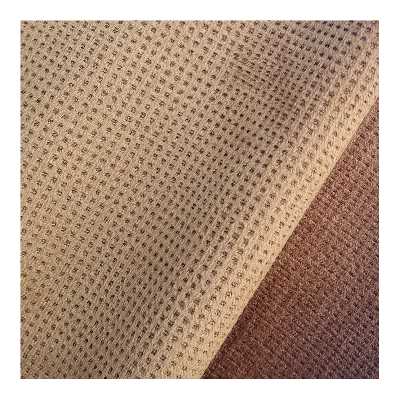 2023 yeni özelleştirme waffle örgü kumaş polyester mini waffle kumaş yanık kadife kumaş