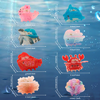 Pince à cheveux Gurex Fashion Kids Fun en acrylique, motif requin mignon, pour fêtes et usage domestique, petite pince à griffes, 7.8x4.8x4.3cm